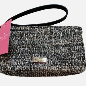 NWT Kate Spade Kiki Tinsel convertible wristlet TWEED